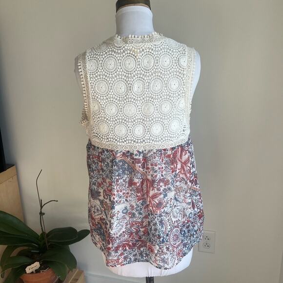 ANTHROPOLOGIE Santana Lace-Trimmed Top
SKU #4110292120001 Size SP - Picture 4 of 6